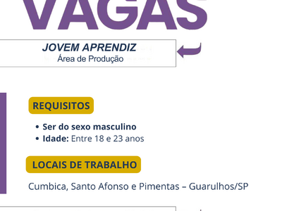 🚀 Temos Vagas para Jovem Aprendiz!