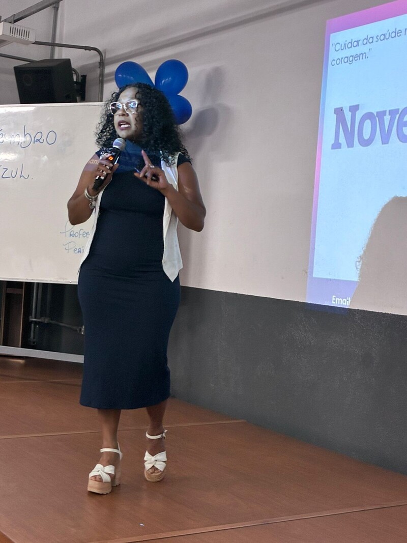 💙 Ontem tivemos uma palestra especial sobre o Novembro Azul com a professora Susana, reforçando a importância da prevenção e do cuidado com a saúde do homem.