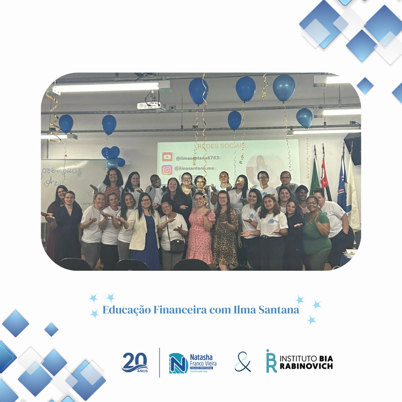 Hoje foi dia de aprender sobre Educação Financeira com Ilma Santana! ✨