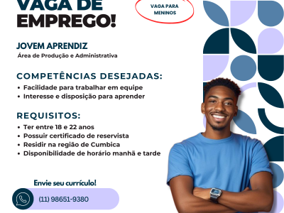 🚀 OPORTUNIDADE PARA JOVEM APRENDIZ! 🚀