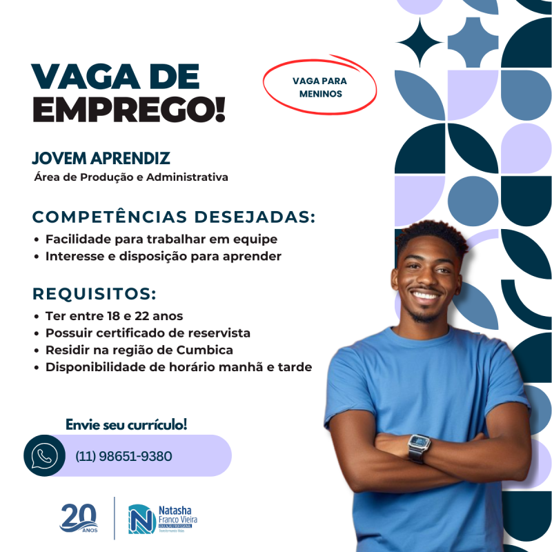 🚀 OPORTUNIDADE PARA JOVEM APRENDIZ! 🚀