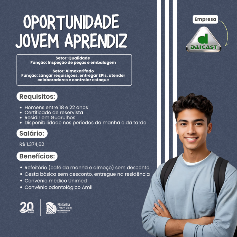 🚀 Oportunidade para Jovem Aprendiz 🚀