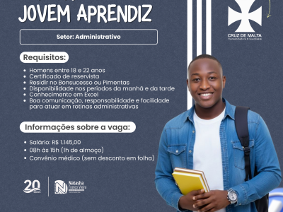 ⚠️ Oportunidade para Jovem Aprendiz! ⚠️