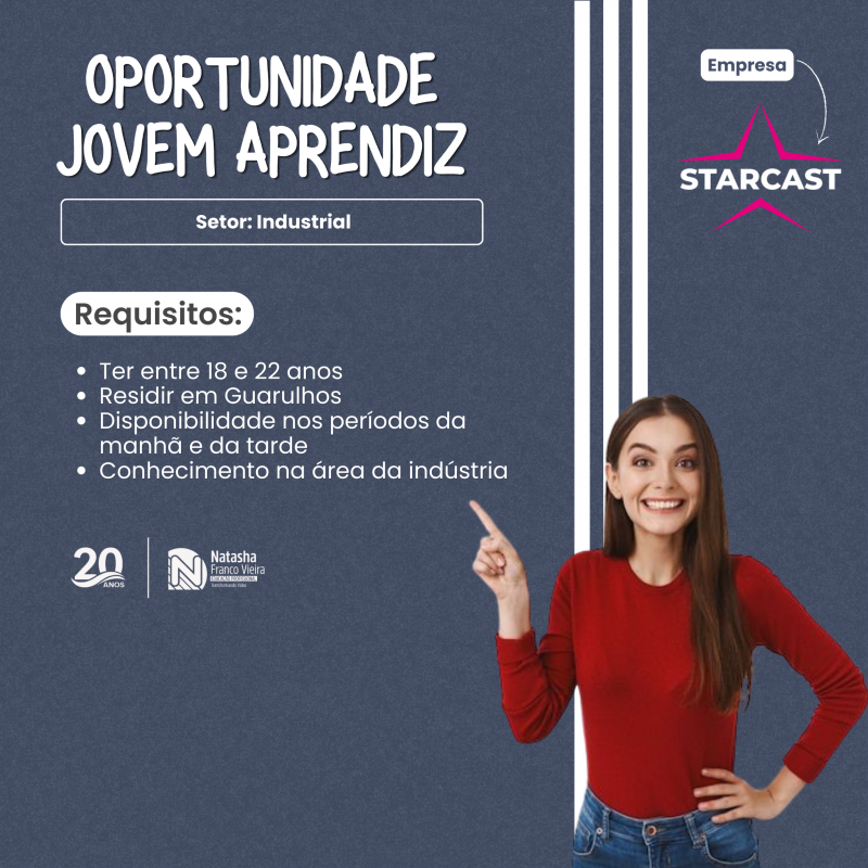 ⚠️ Oportunidade para Jovem Aprendiz – Setor Industrial ⚠️