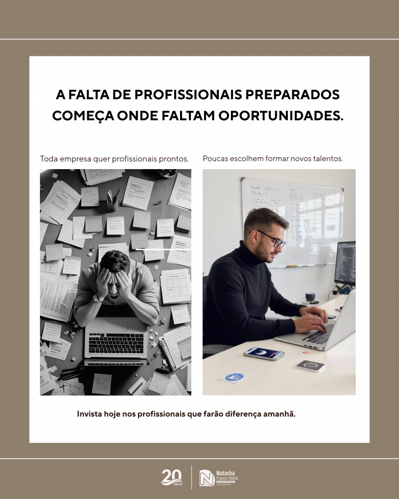 💼 Invista em quem pode crescer junto com a sua empresa.