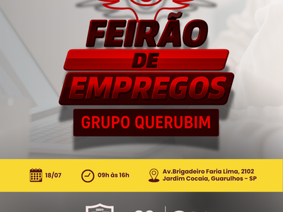🚨 FEIRÃO DE EMPREGOS – GRUPO QUERUBIM FORCE 🚨