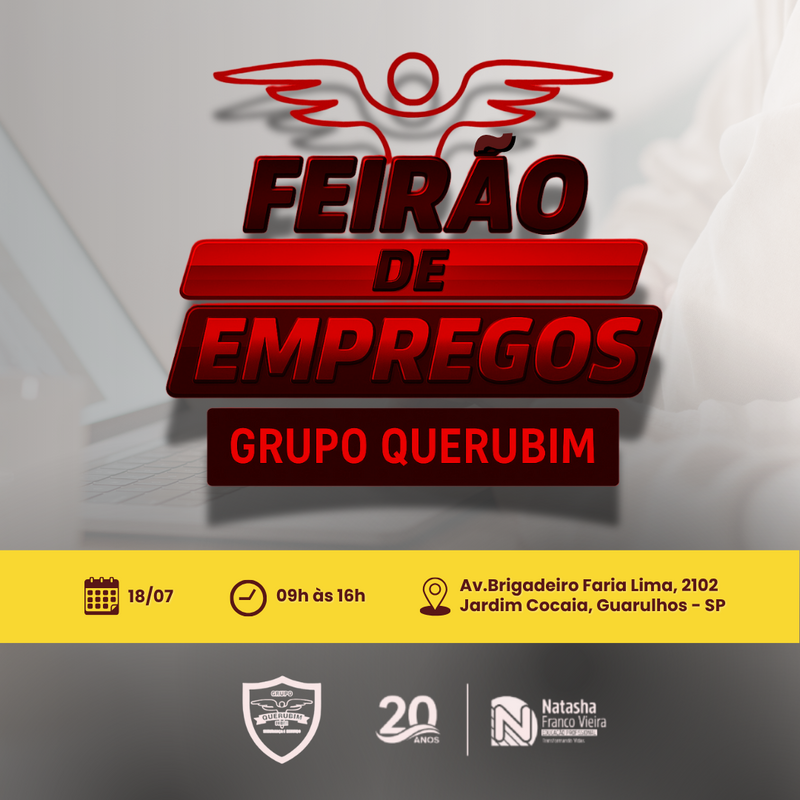 🚨 FEIRÃO DE EMPREGOS – GRUPO QUERUBIM FORCE 🚨